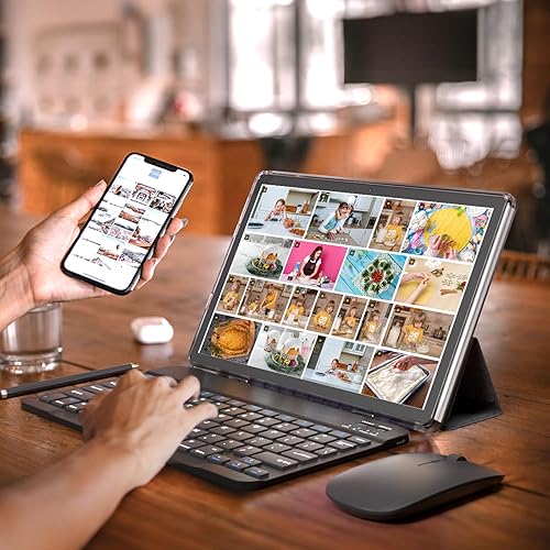 Miniatura 3 de Tablet con teclado 2 en 1 Tablet Android Tablets 10 pulgadas incluye estuche ratón lápiz óptico película templada 6000mAh batería 4GB+64GB512GB