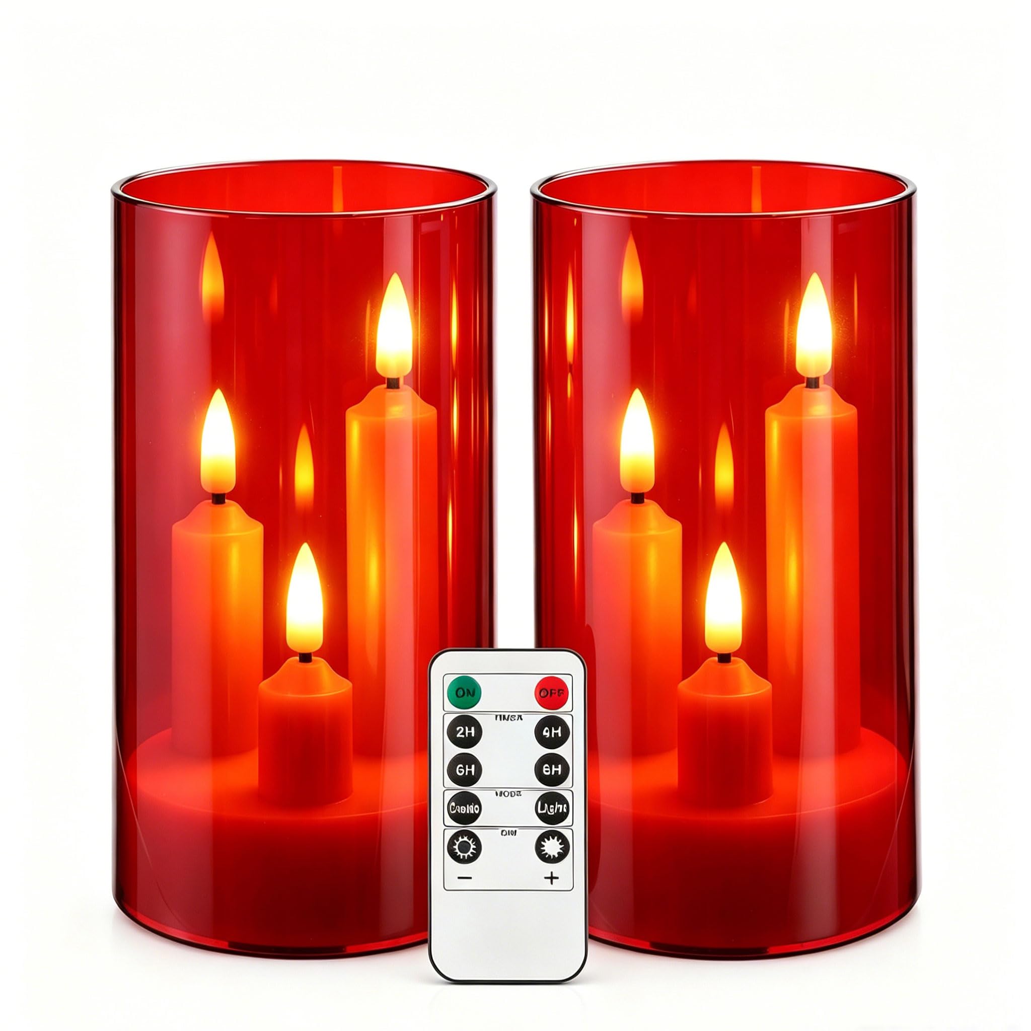 Da by LED Kerzenlicht mit 3 Dochten