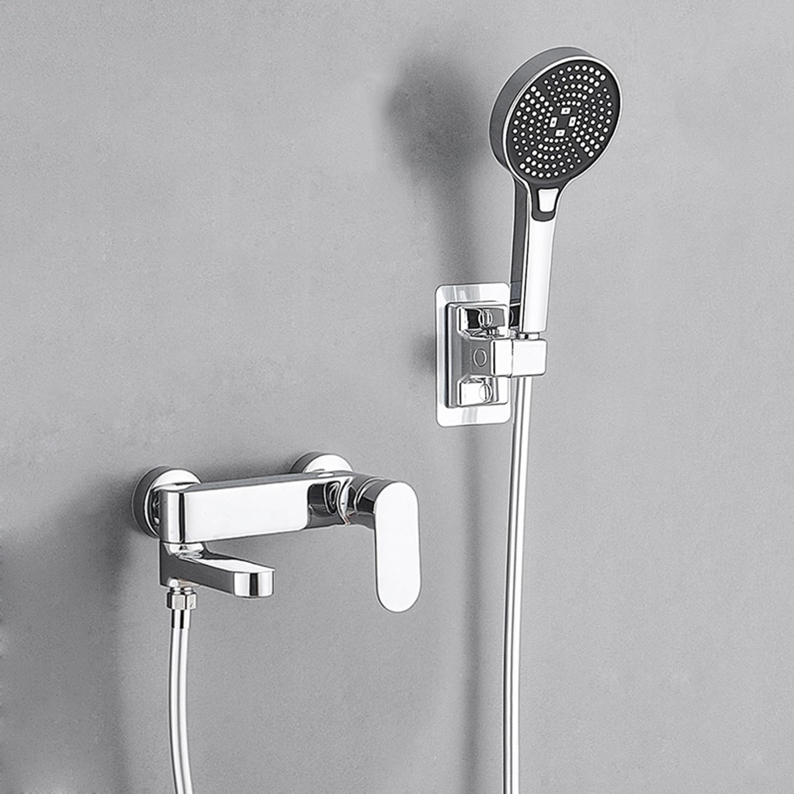 Mitigeur de baignoire avec pommeau de douche pliable 3 modes et flexible 1,5 m