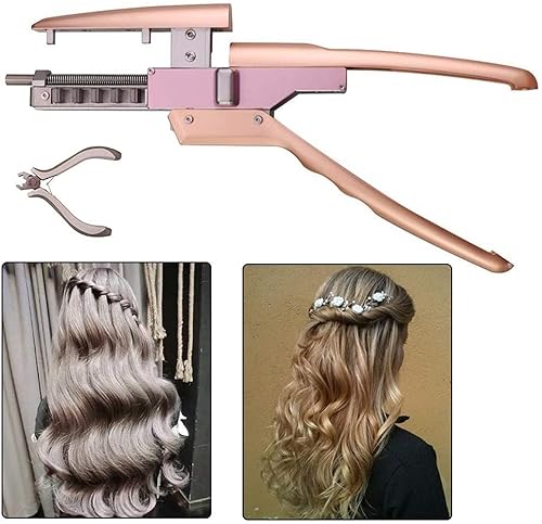 Herramienta de extensiones de cabello 6D, kit de máquina de extensiones de cabello de 2 generación para salón, operación rápida y fácil sin rastros