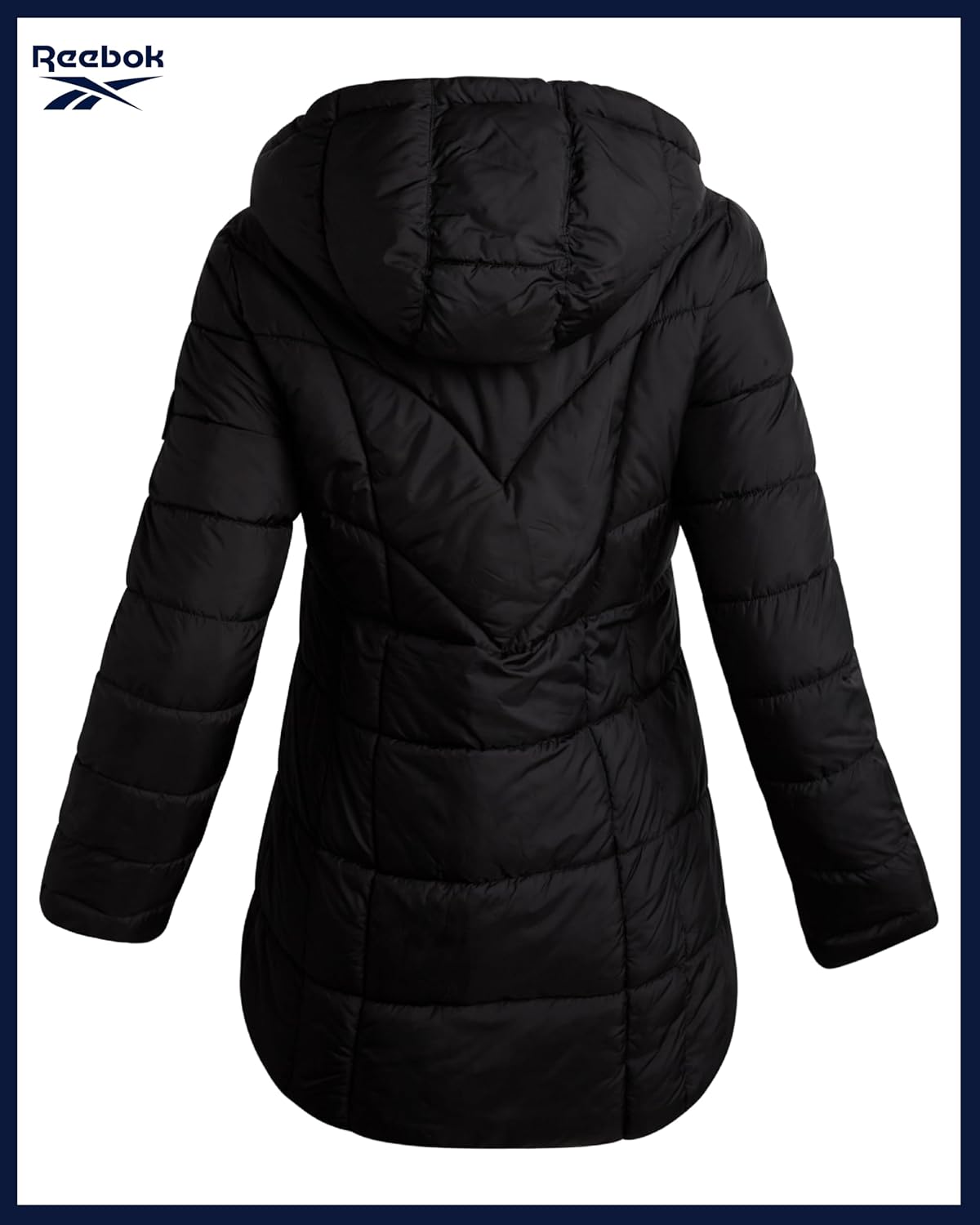 Reebok Womens Winter Jacket - Sherpa Fleece Lined Reversible Insulated Puffer Parka Winter Coats for Women with Faux Fur Hood - Image 6
