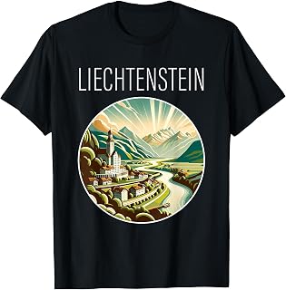 Liechtenstein scenery Art Deco T-Shirt