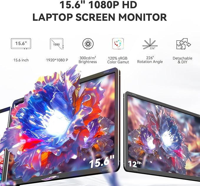 Monitor Extensor 15.6 FHD IPS miniatura 2