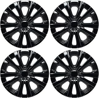 Hubcap 交換用 トヨタ カローラ 2020-2022、プリウス 2019-2022、15インチ レプリカ ホイールカバー (4個セット) グロスブラック