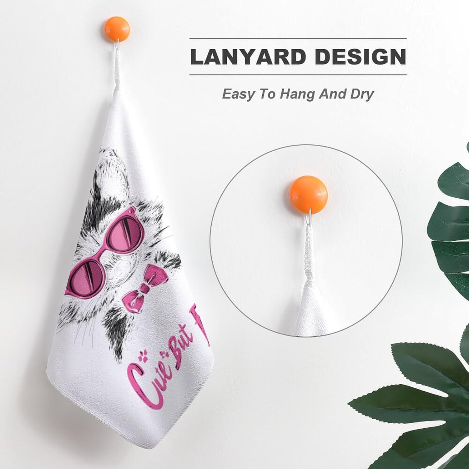 Cute But Feral Racoon with Eyeglasses Towel Hand Towels Decorative Towel for Bathroom Kitchen Shower Gym 4PCS