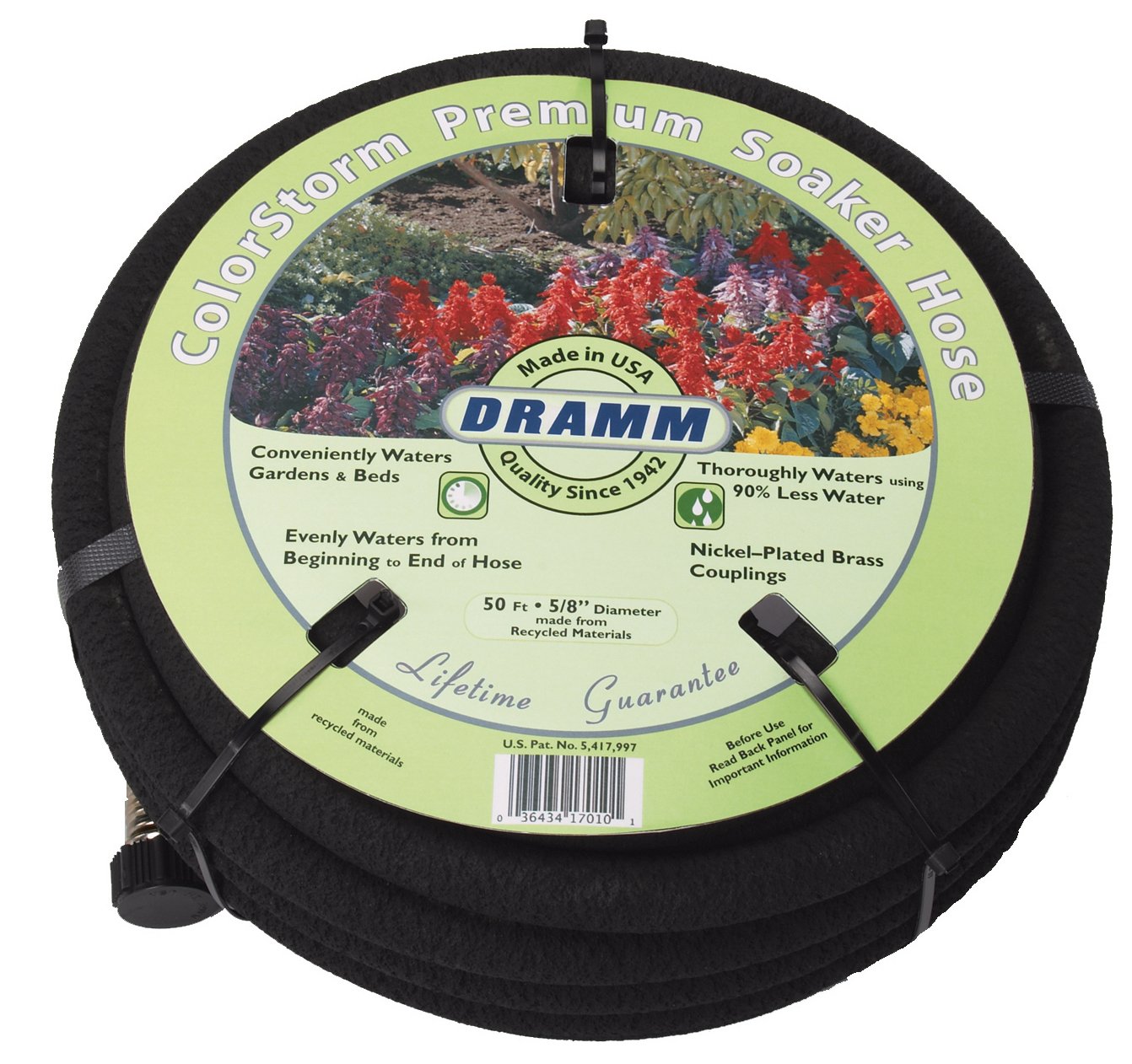 Tuyau d'arrosage noir 25' DRAMM Premium idéal pour l'arrosage précis de vos parterres