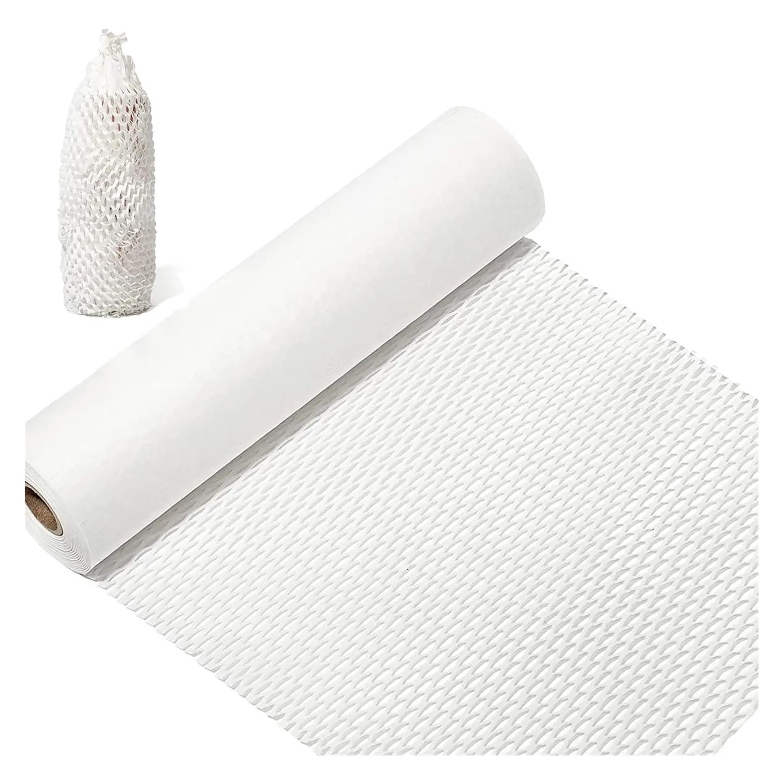 Honeycomb Paper Roll Honeycomb Packaging Paper Cushioning Kraft Wrap Roll(White 38cmx5m)