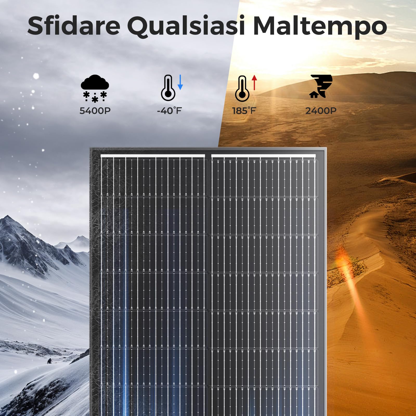 Pannello solare monocristallino da 150 W, 12 V, modulo solare da 150 W, ideale per caricare batterie da 12 V, per camper, giardino, camper, barca e tetto della casa (150W*2)