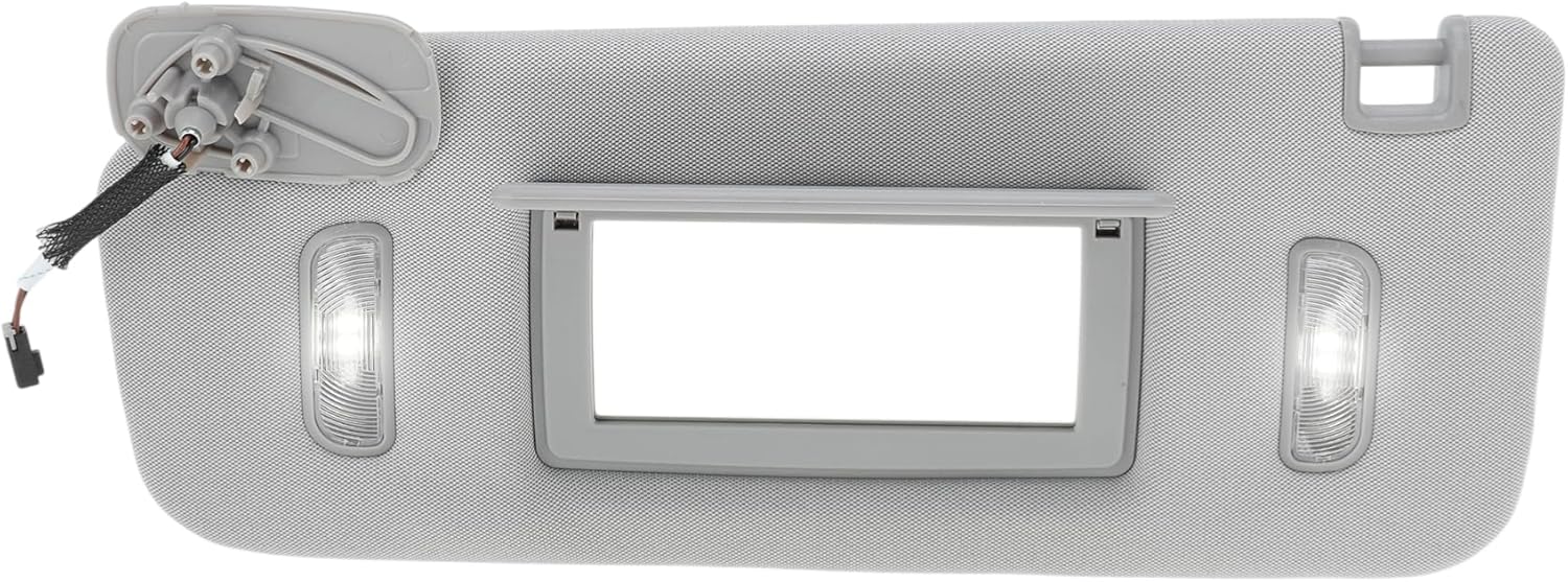 Left Side Sun Visor for Chevrolet Silverado 1500 2500 3500 2015-2018 Car Sun Visor Assembly W/Vanity Mirror & Light Replace No.23459655 Gray