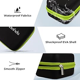 Lavinda Portable Nail Drill Bits Holder, (ONLY CASE) Dustproof Displayer Organizer Container, 64 Holes Efile Nail Bits Container Box Case with High Density Foam to Avoid Slipping & Scratches