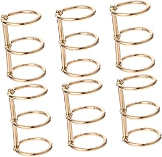 BUTIFULSIC 6 pçs anel de pasta espiral fio de encadernação redondo fichários chaveiros pastas de arquivo de escritório pastas ferramentas pastas plástico clipe anel livro anéis de livro liga anel de livro materiais de encadernação