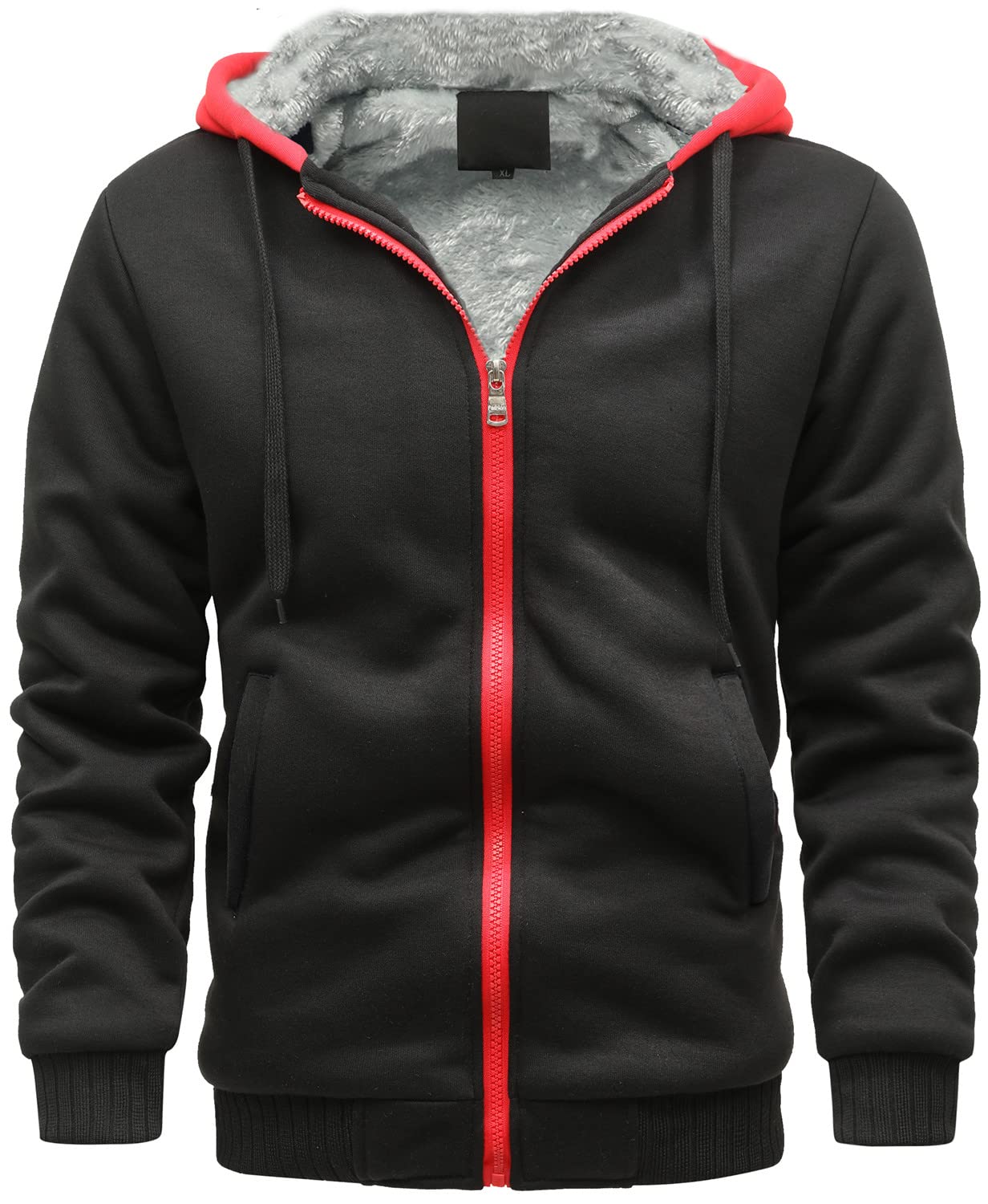 Sudadera con Capucha para Hombre con Cremallera, Hoodie de Forro Polar, Sudaderas Hombres Invierno, Chaqueta Hombre Más Dicke