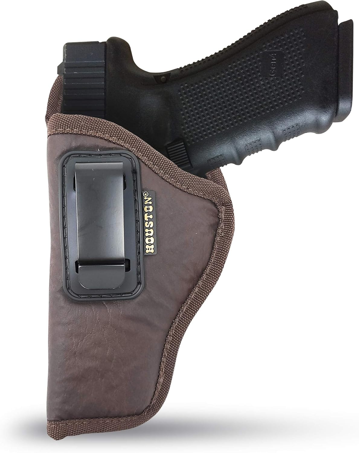 Brown Inside Waistband Gun Holster for Men/Women for Glock 17/21, H &K, Beretta 92 FS, XDM, Rug 45 BERSA PRO, PX4, FNX 45, FNH 45, HI Point 9/40 / 45 MM. Eco Leather Conceal Holster by Houston