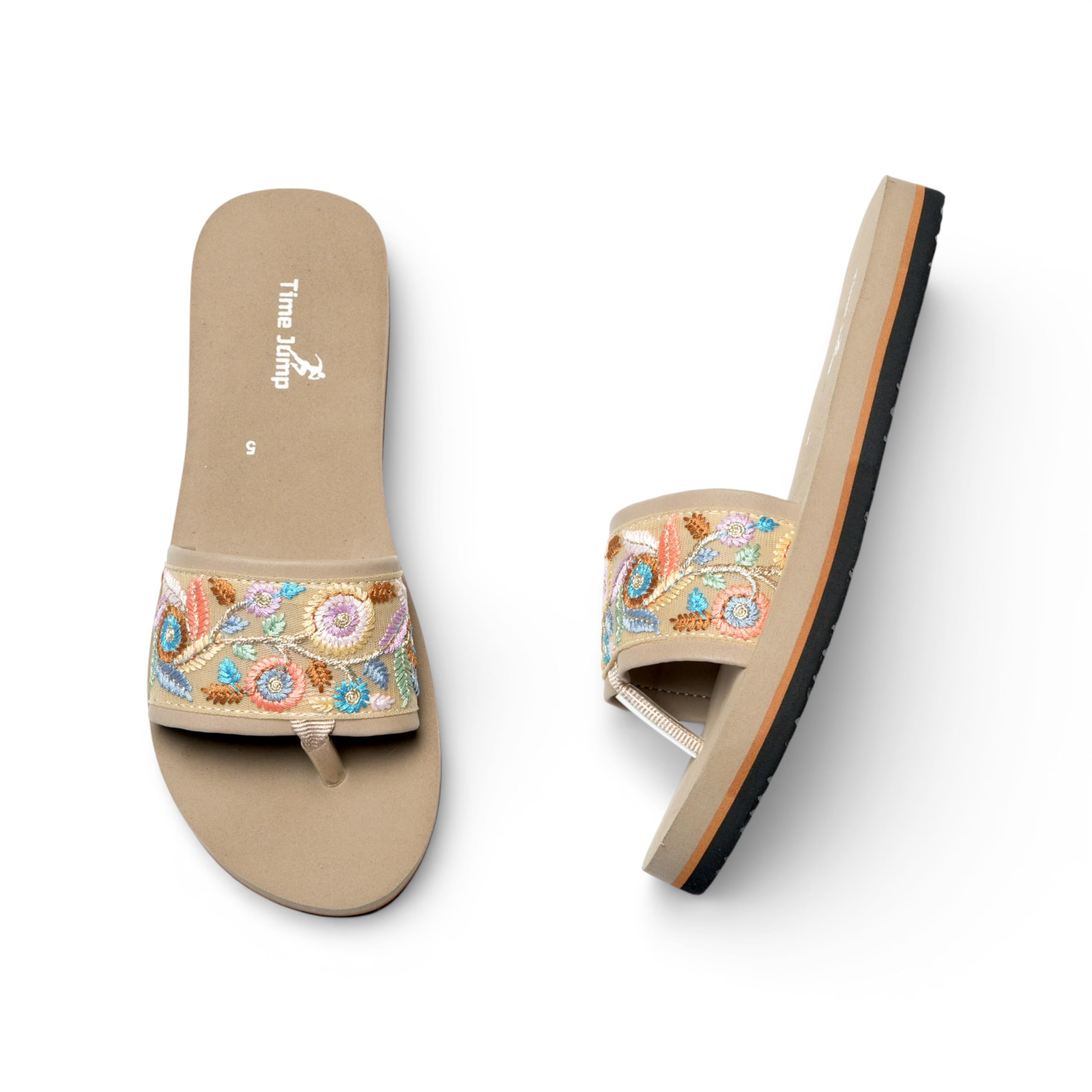 Women’s Designer Embroidered Ethnic Slippers | Flat Comfort Sandals for Daily-image-18