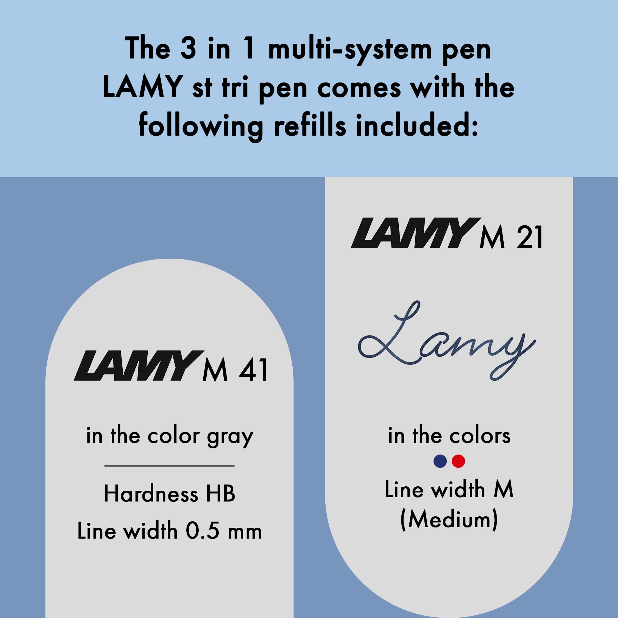 Lamy Multisystem Tri pen 746(2+1) Długopis, Czarny, M