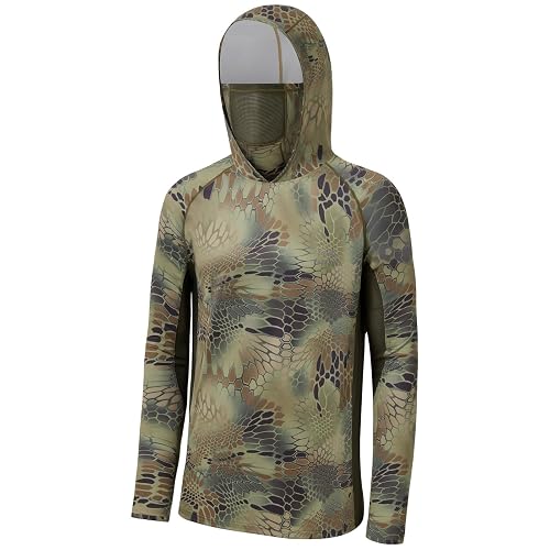 BASSDASH Men's UPF 50+ Camo Long Sleeve Hunting Fishing Hoodie