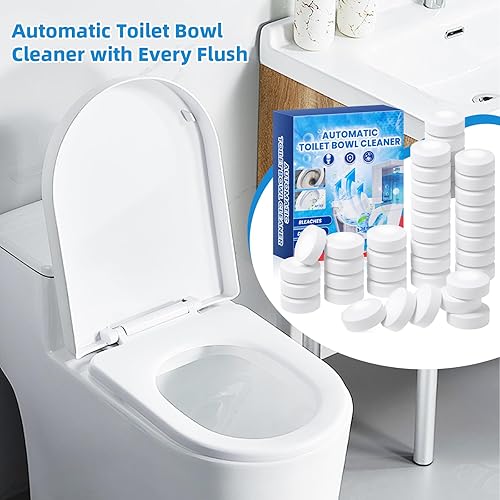 Miniatura 5 de G  PEH Paquete de 40 pastillas limpiadoras de inodoro, limpiadores automáticos de inodoro, mantenimiento sin esfuerzo para baños residenciales y de