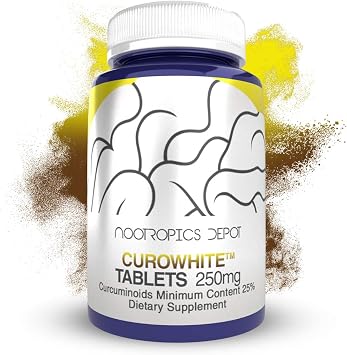 Nootropics Depot CuroWhite Curcumin Extract Tablets | 250mg 180 Count