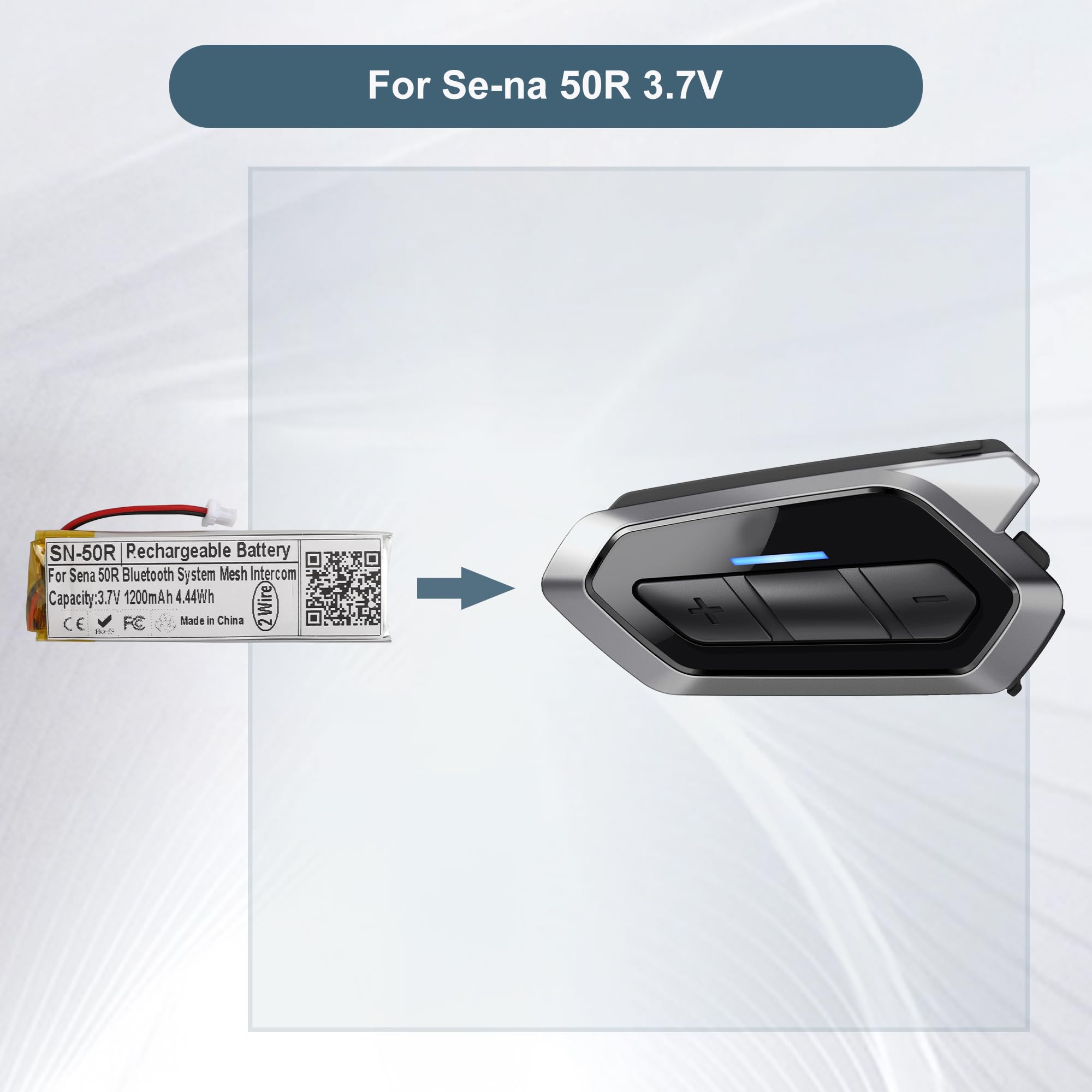 Batterie Rechange Pour Intercom Sena 50R / 50R-01 - Avec Kit D'outils, Remplacement Facile