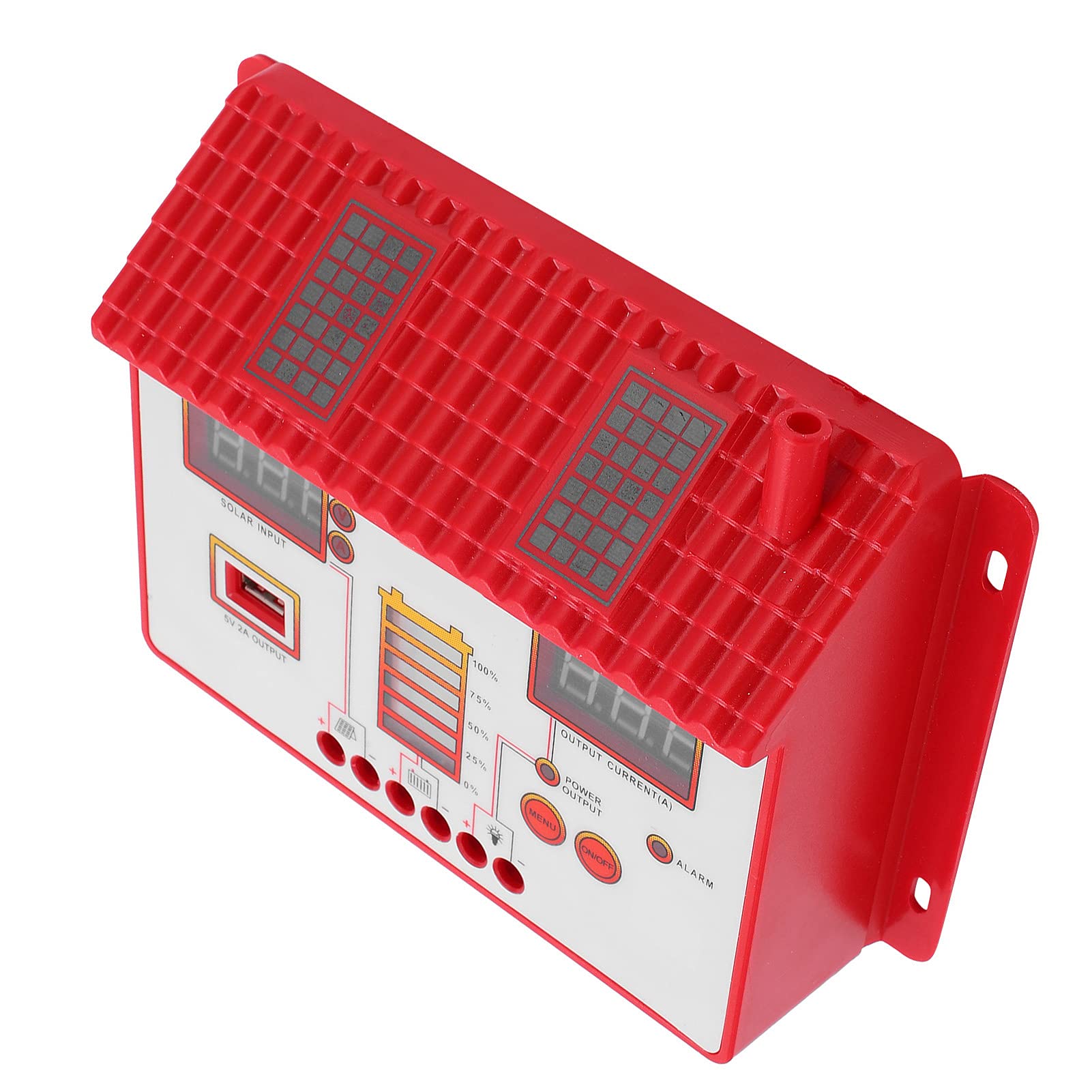 FTVOGUE Contrôleur de Charge Solaire MPPT 30A, Plastique, Affichage LED, Régulateur Solaire Automatique pour Systèmes de Panneaux Solaires 12V/24V