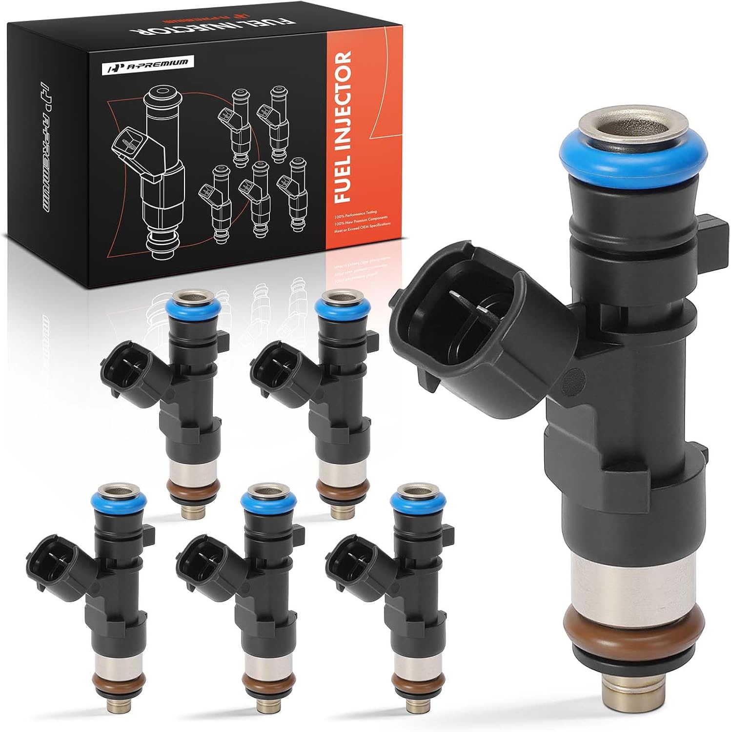 A-Premium Fuel Injectors Compatible with Nissan Armada 05-15, Frontier 05-19, Pathfinder 05-12, Titan 04-12, Xterra 05-15, NV1500, NV2500, NV3500 & Suzuki Equator 09-12, 4.0L 5.6L, Replace# 0280158007