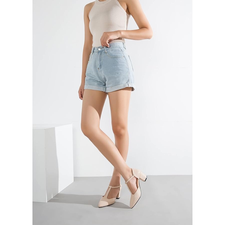 Amazon.com | Enelauge Women's T-Strap Mary Jane Pumps
