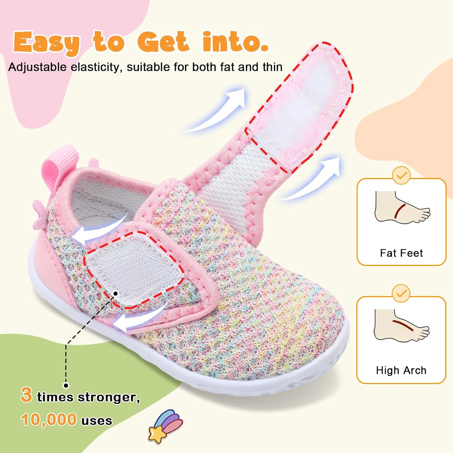 FEETCITY Baby Walking Shoes Barefoot Baby Shoes Infant Sneakers Newborn Crib Shoe Lightweight Flexible Slip On Shoe - Image 3