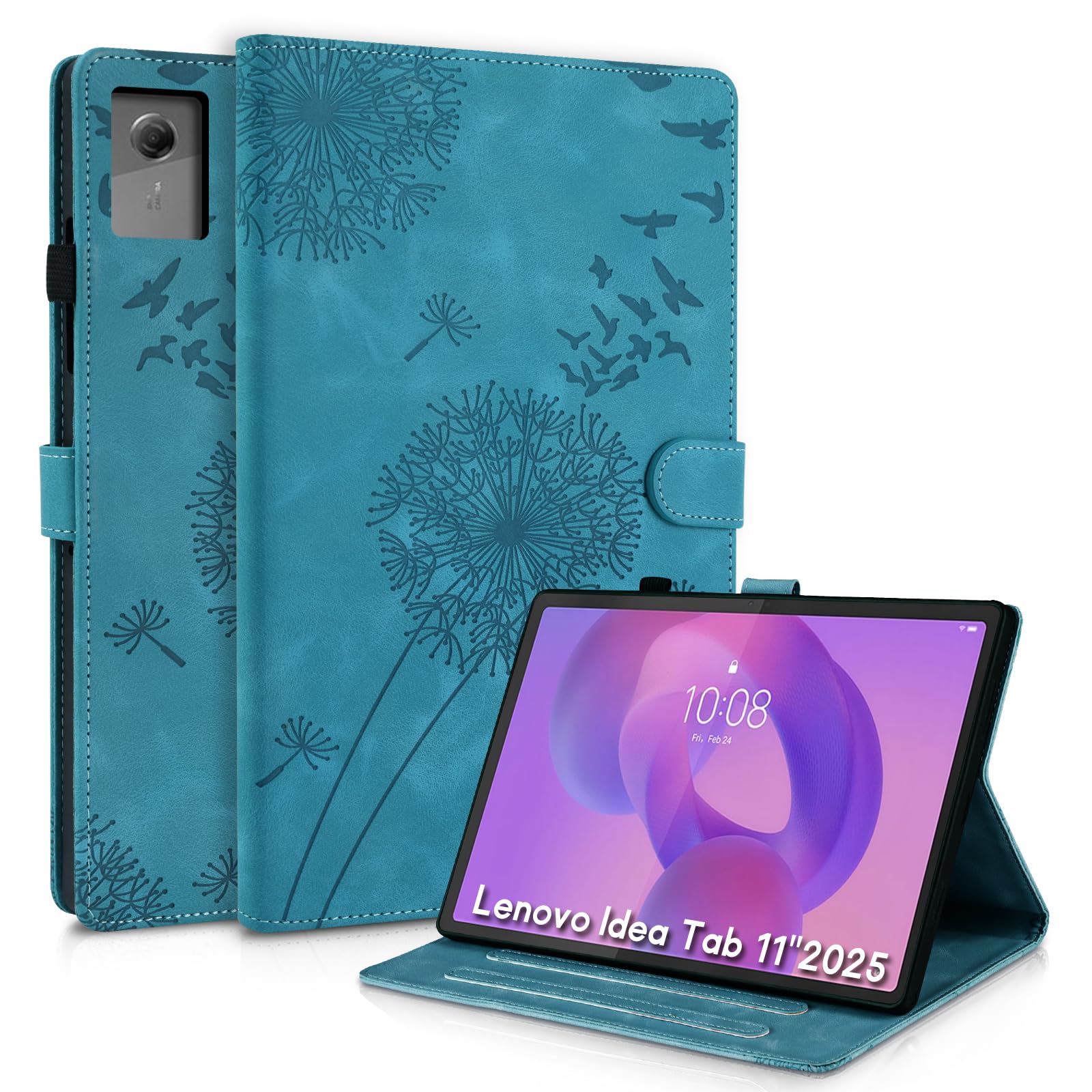 Auslbin Case for Lenovo Idea Tab 11" 2025 Tablet Premium Leather Cover with Card Slot and Stand Function and Pen Holder Case for Lenovo Idea Tab 11" 2025 Blue