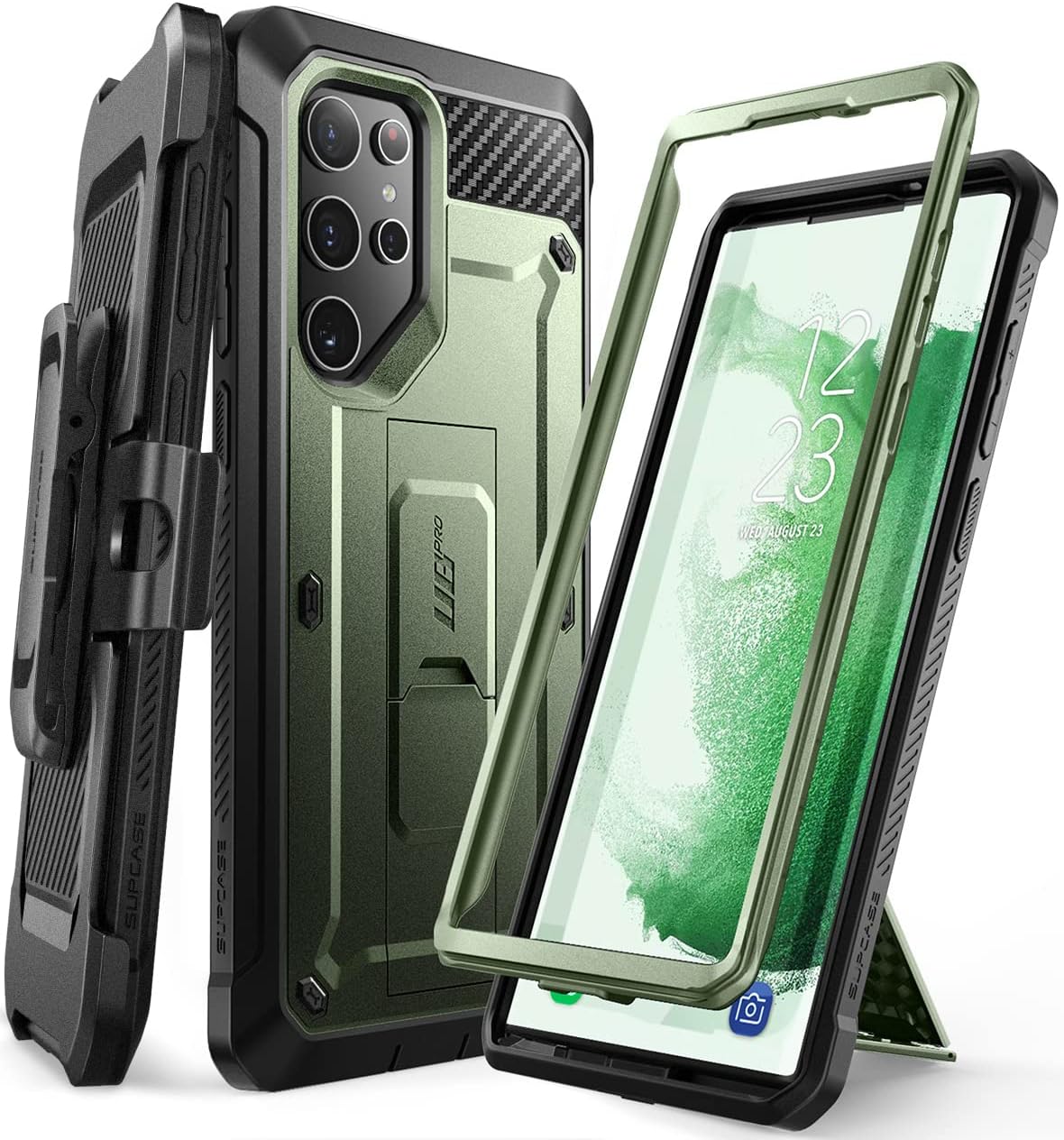 SUPCASE for Samsung Galaxy S22 Ultra Case with Stand (Unicorn Beetle Pro), [Built-in Front Frame & Belt-Clip] [Military-Grade Protection] Full-Body Rugged Phone Case for Galaxy S22 Ultra, Guldan