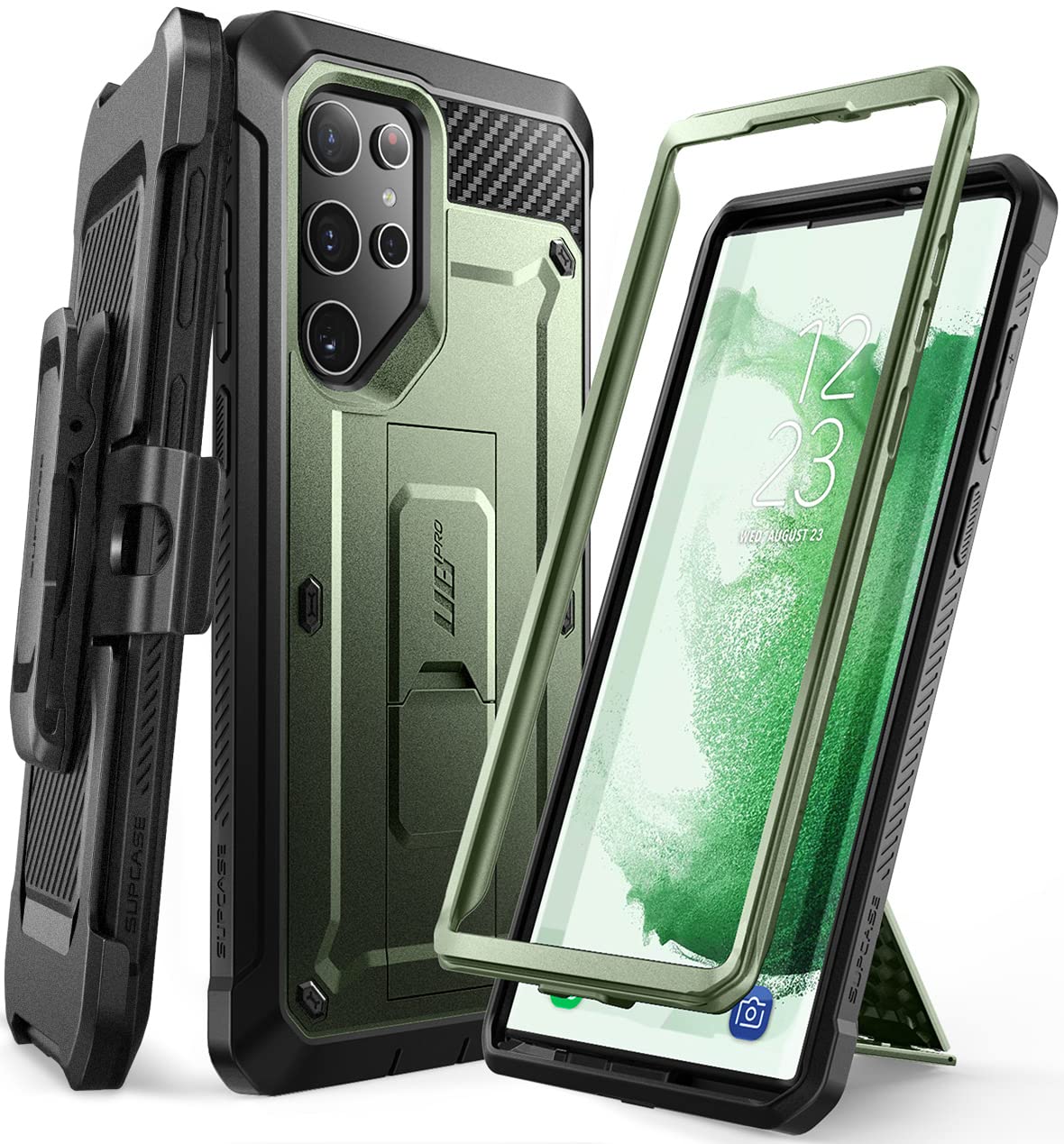 SUPCASE for Samsung Galaxy S22 Ultra Case with Stand Unicorn Beetle Pro Built-in Front Frame Belt-Clip Military-Grade Protection