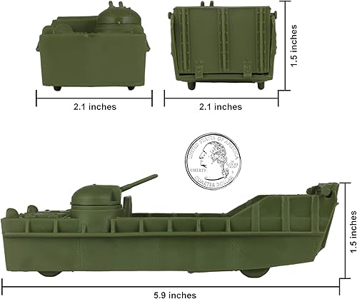 Miniatura 8 de BMC Classic Marx Landing Craft - 4 piezas de plástico gris del ejército para hombres