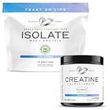 Creatine + Isolate Big Bundle: 1 Creatine Powder (Unflavored, 300g) + 1 Whey Protein Isolate (Unflavored, 5lb) | Premium Supplements, Vegetarian, Gluten Free
