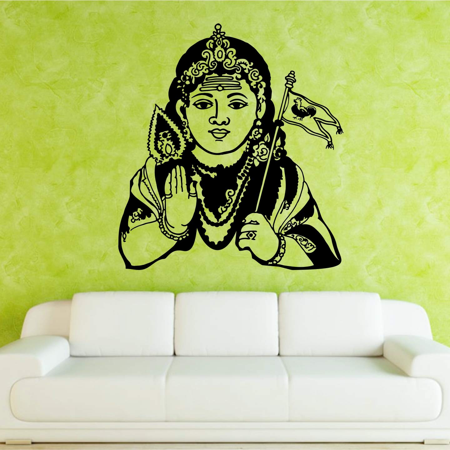 StickMe 'God Muruga Murugan Wall Sticker ' SM389 (Multi Colour, Vinyl
