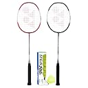 Yonex ZR 100 Light Badminton Combo (Set of 2 Yonex ZR 100 Light Badminton Racquet with Full Cover Black/Red + Mavis 200I Shuttlecock Pack of 6),Aluminium gallery image