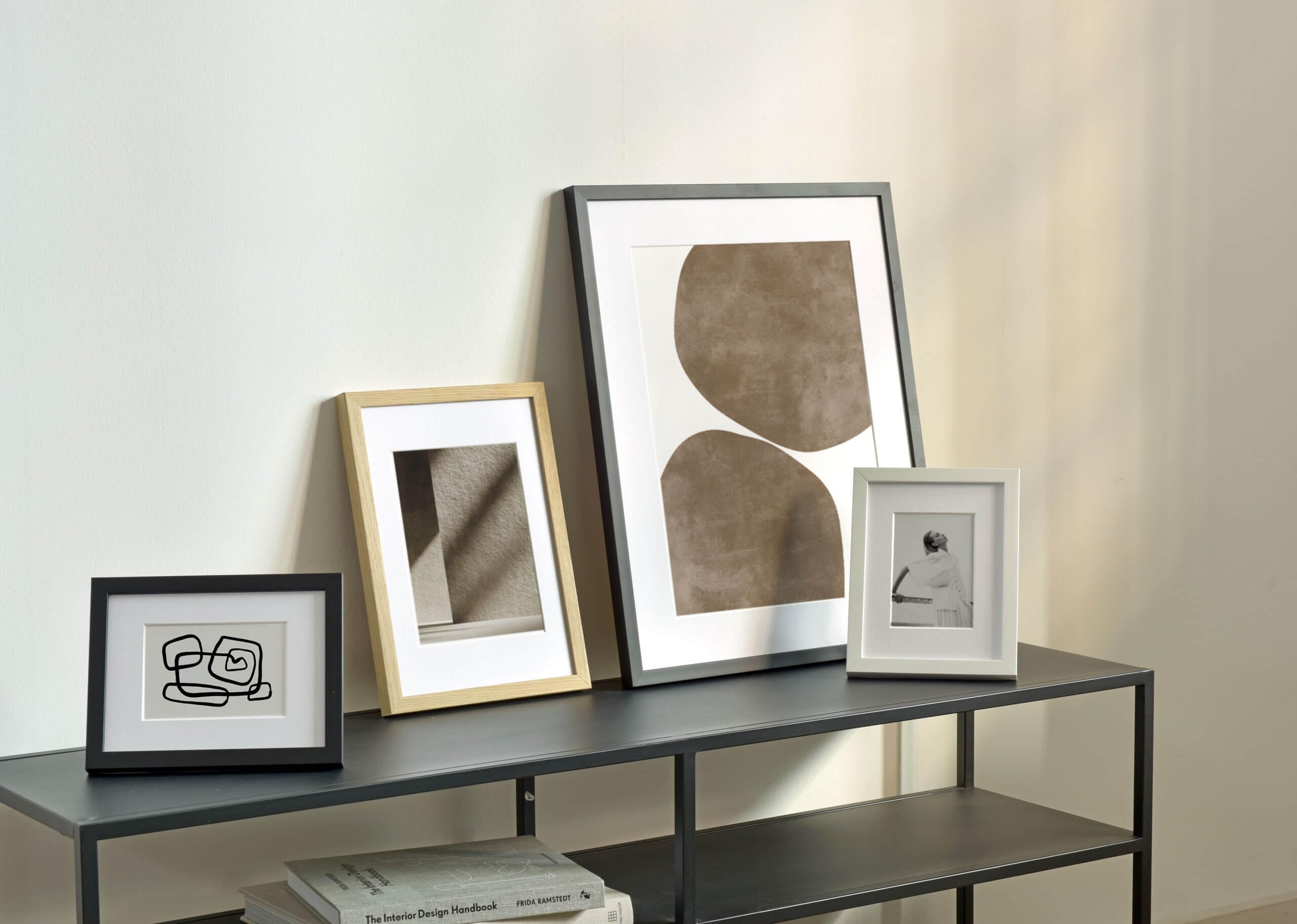 nielsen Bilderrahmen mit Passepartout, 50 x 60 cm, Holz, Eiche, Posterrahmen zum Aufhängen im Hoch- & Querformat, Echtglas, Skava