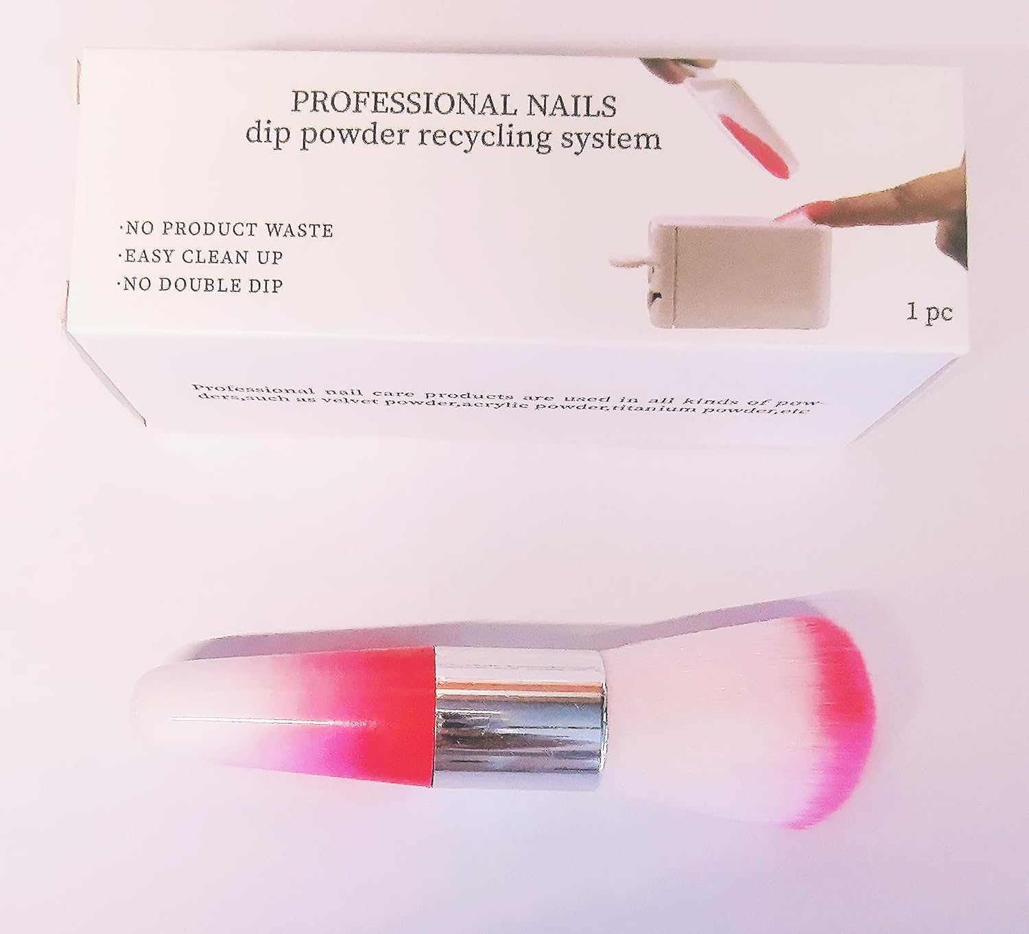 White Nail Powder Recycling Box With Scoop Nail Art Box Nail Art Accessories Makeup Tool Powder Glitter Saver Nail Art Accessories Makeup Tool