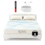 Grounding Sheets King with 88% Organic Cotton & 12% Silver Fiber, Grounding Sheets King Size, Conductive Earthing Sheet for Better Sleep, Stress Relief (75.2"x 80"x 15" White)