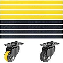 8Pcs Silicone Luggage Cover Protector Strips - Silicone Self-Adhesive Strip Silent Protection Suitcase Wheel and Office Swivel Chairs Wheel Protection Covers Black and Yellow