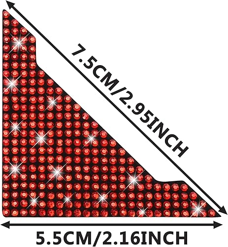 Miniatura 9 de TOMALL Protector de borde de coche antiarañazos con diamantes de imitación - 4 calcomanías brillantes para parachoques de esquina (azul)