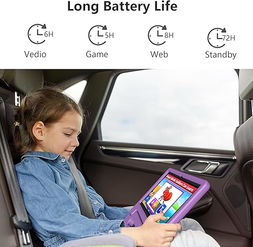Miniatura 5 de JREN Tablet para Niños  10 Pulgadas 64GB Android 14  Octa-core  64GB  WiFi  Bluetooth  Control Parental  Contenido para Niños  Tabletas para Niños