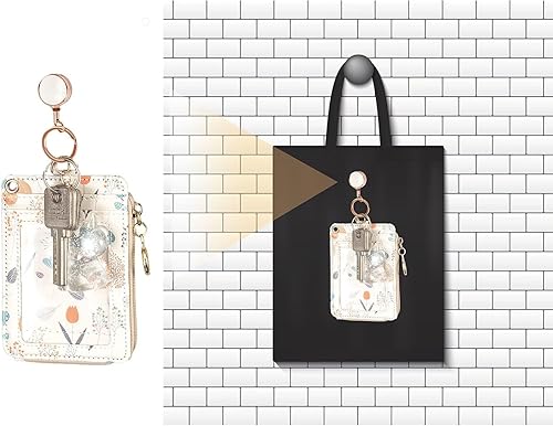 Vista 61 de bolimoss Paquete de 3 llaveros retráctiles, soporte retráctil, carrete de insignia para tarjeteros de identificación, tarjetero de identificación