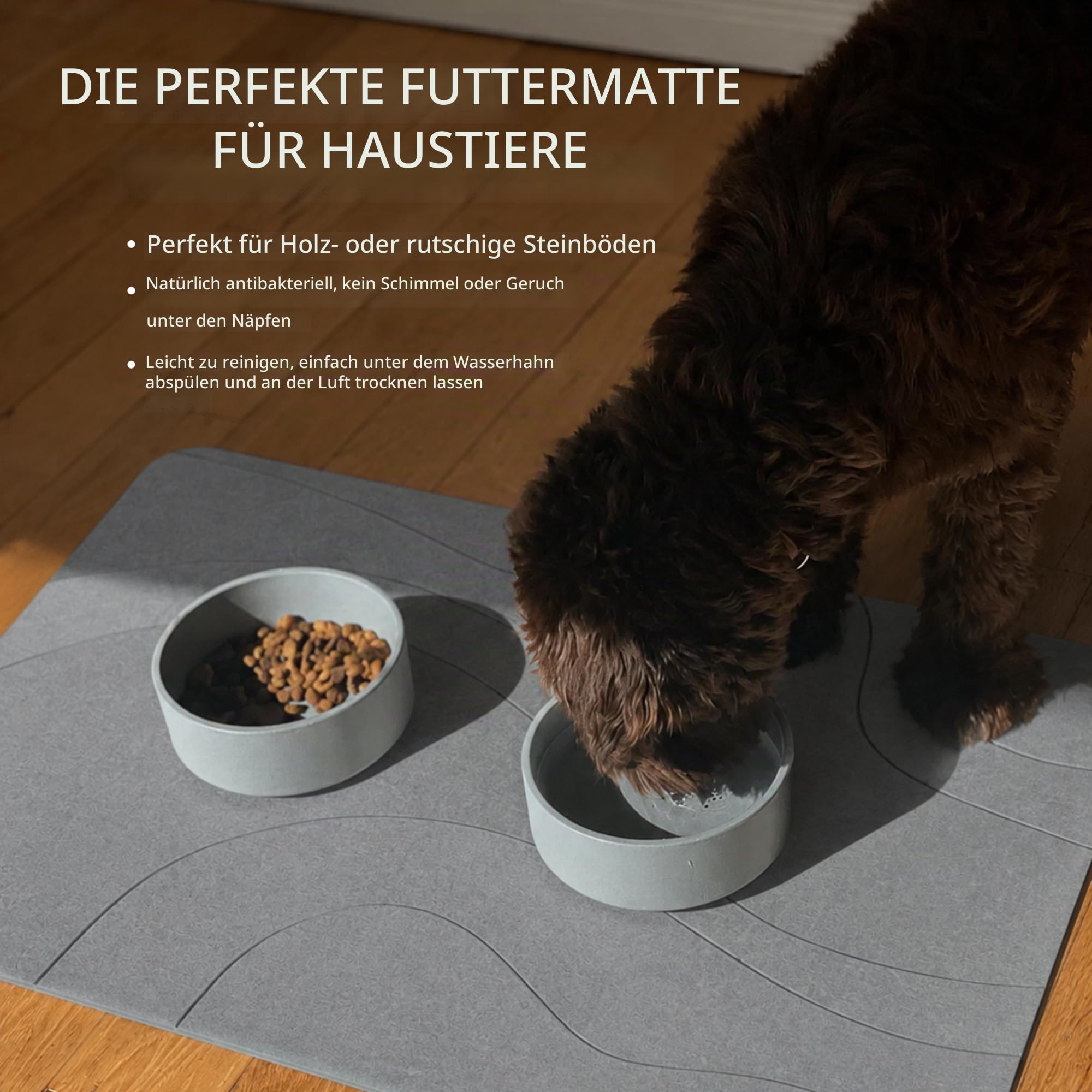 ALIGMA Diatomit Badematte 45x75cm rutschfest Schnelltrocknend Badteppich | Badvorleger, Duschvorleger, Badezimmerteppich & Steinteppich aus Kieselgur, saugfähig, waschbar, für Bad, Küche & Dusche