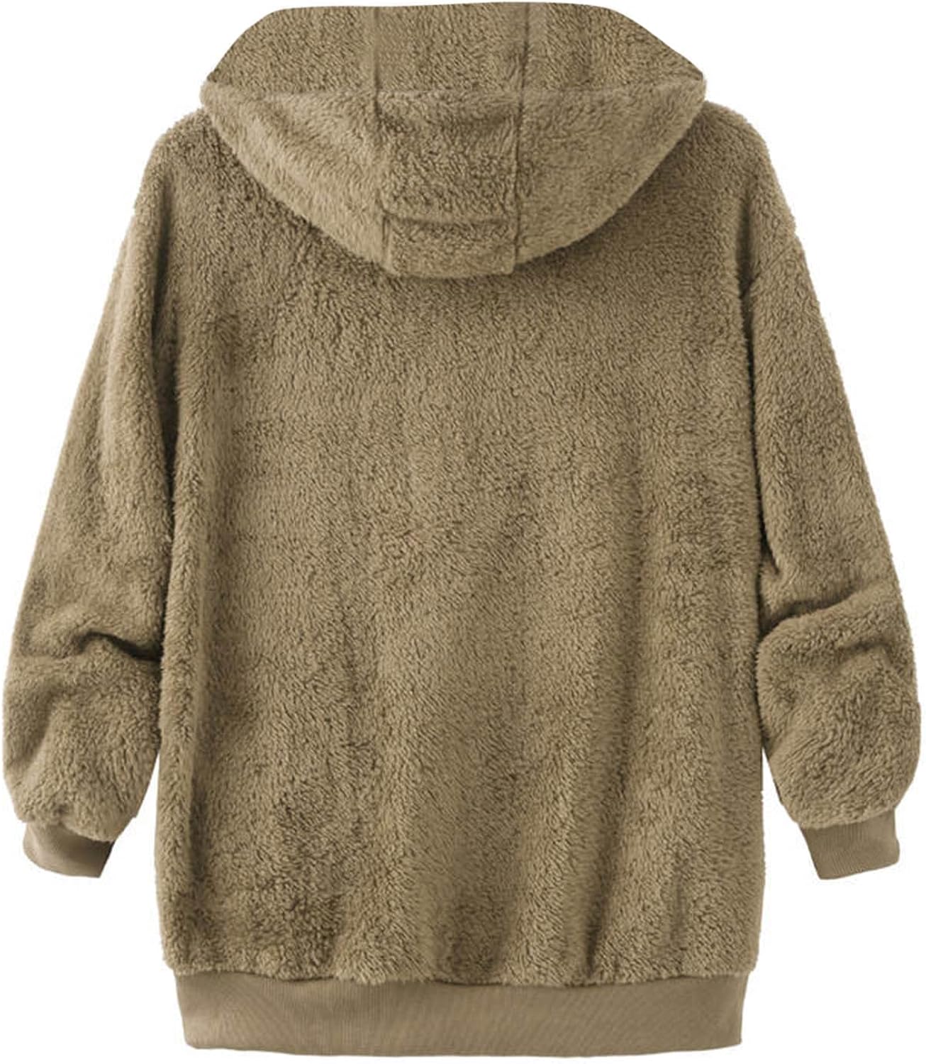 Miniatura 5 de SNKSDGM Sudaderas con capucha para mujer, chaqueta de forro polar Sherpa de manga larga, sudadera con capucha de gran tamaño con bolsillos, abrigo