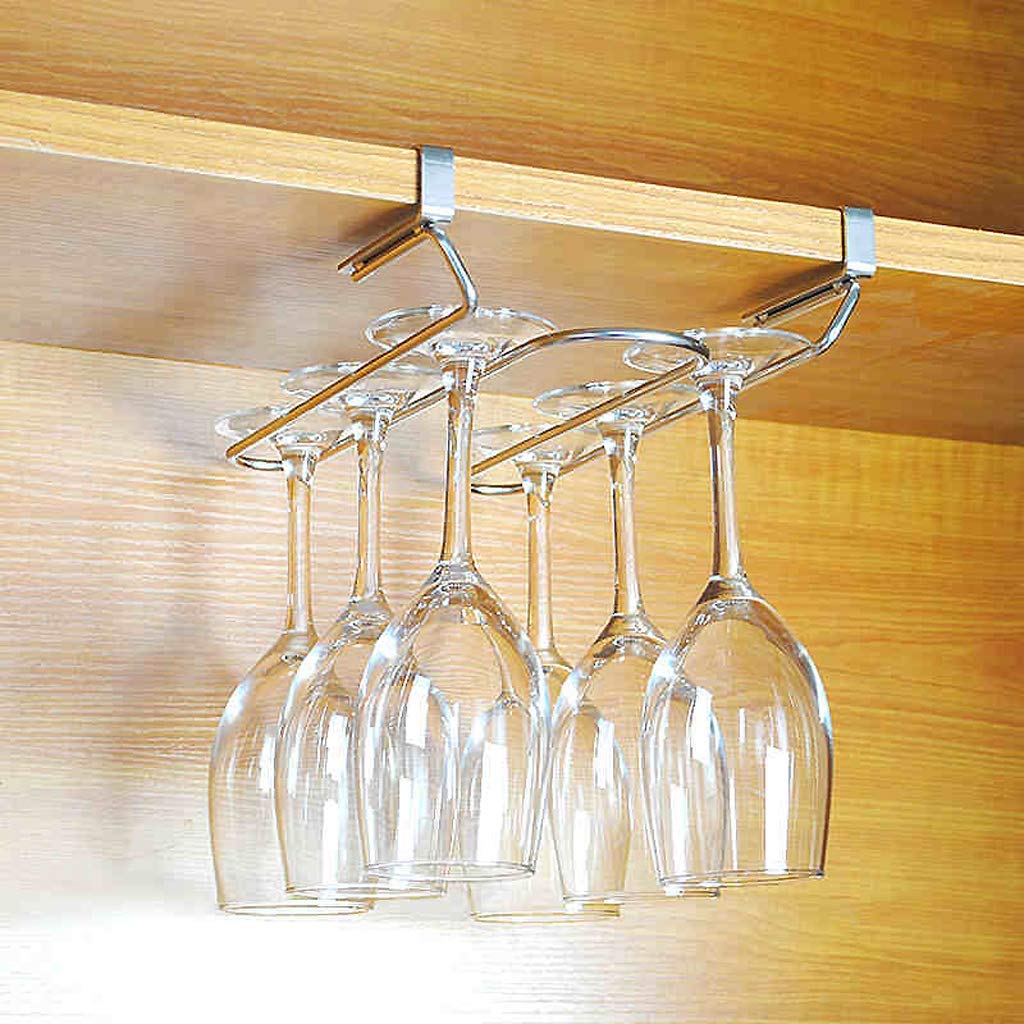 Support à verres à vin en acier inoxydable 304 suspendu pour cuisine chic