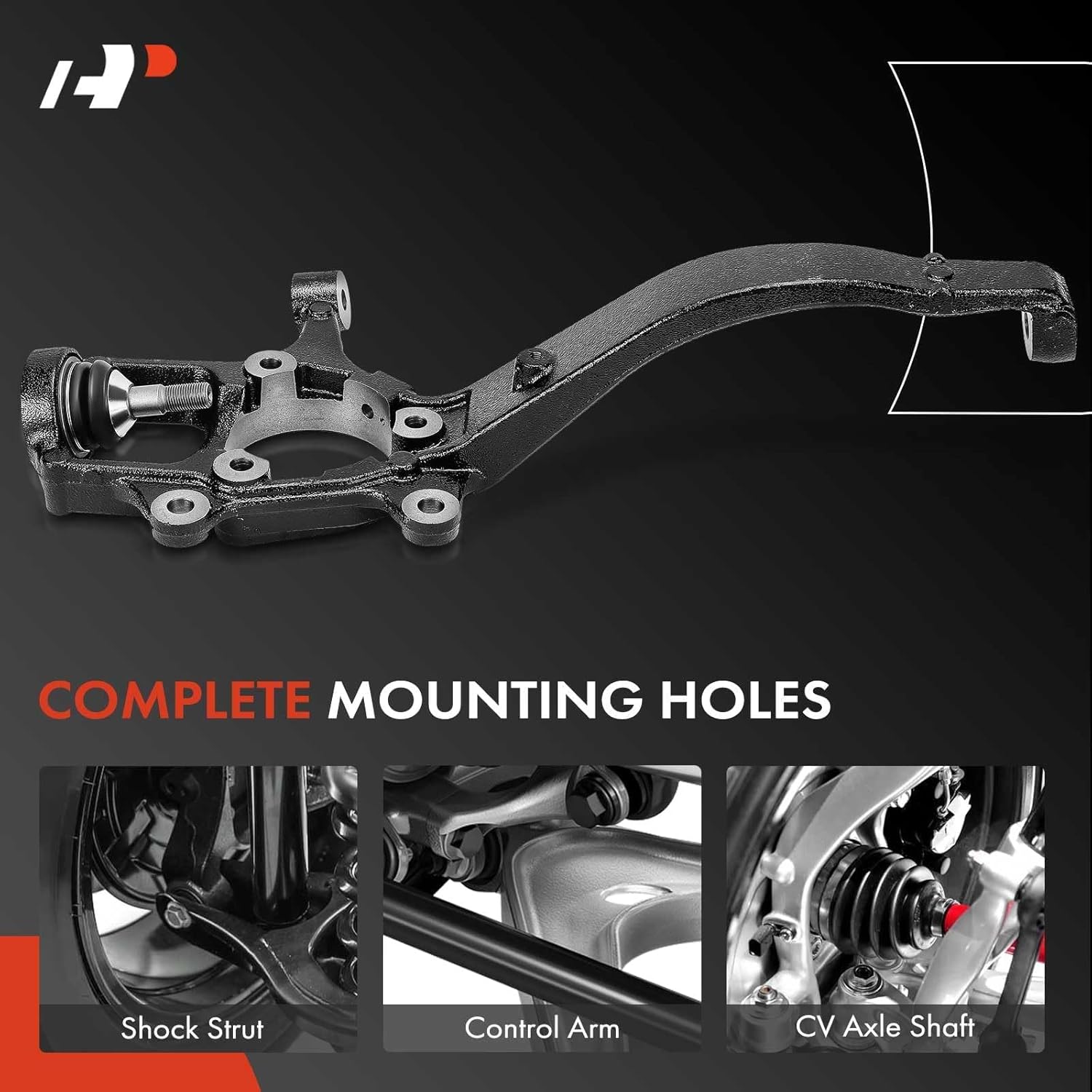 A-Premium Front Right Suspension Steering Knuckle with Ball Joint Compatible with Dodge Durango 2011-2015 & Jeep Grand Cherokee 2011-2015, Passenger Side