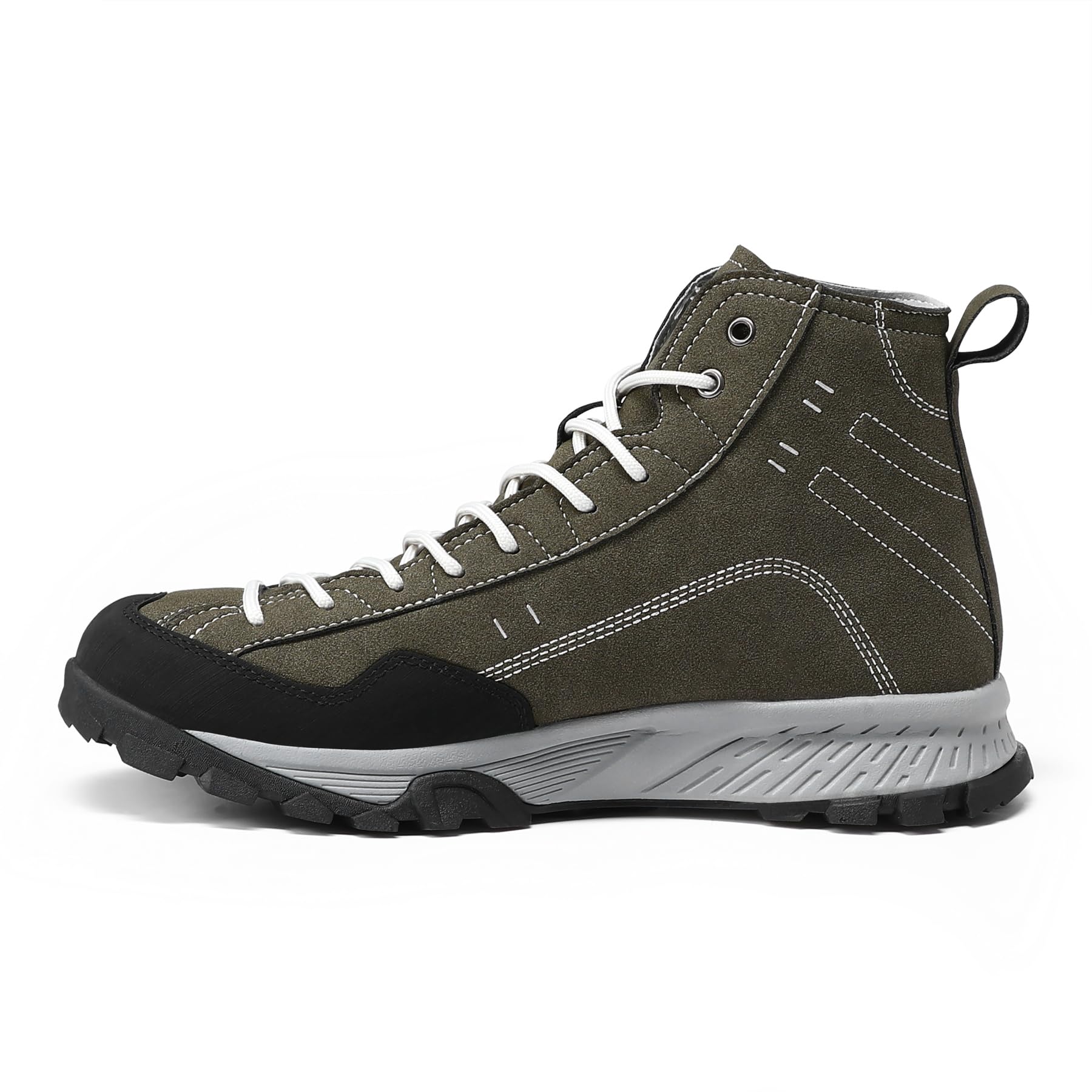 YOUTHUP Chaussures marche homme montantes antidérapantes | Dessus résistant doublure aérée semelle crantée adhérence stable style urbain pour marche ville et sorties nature légères