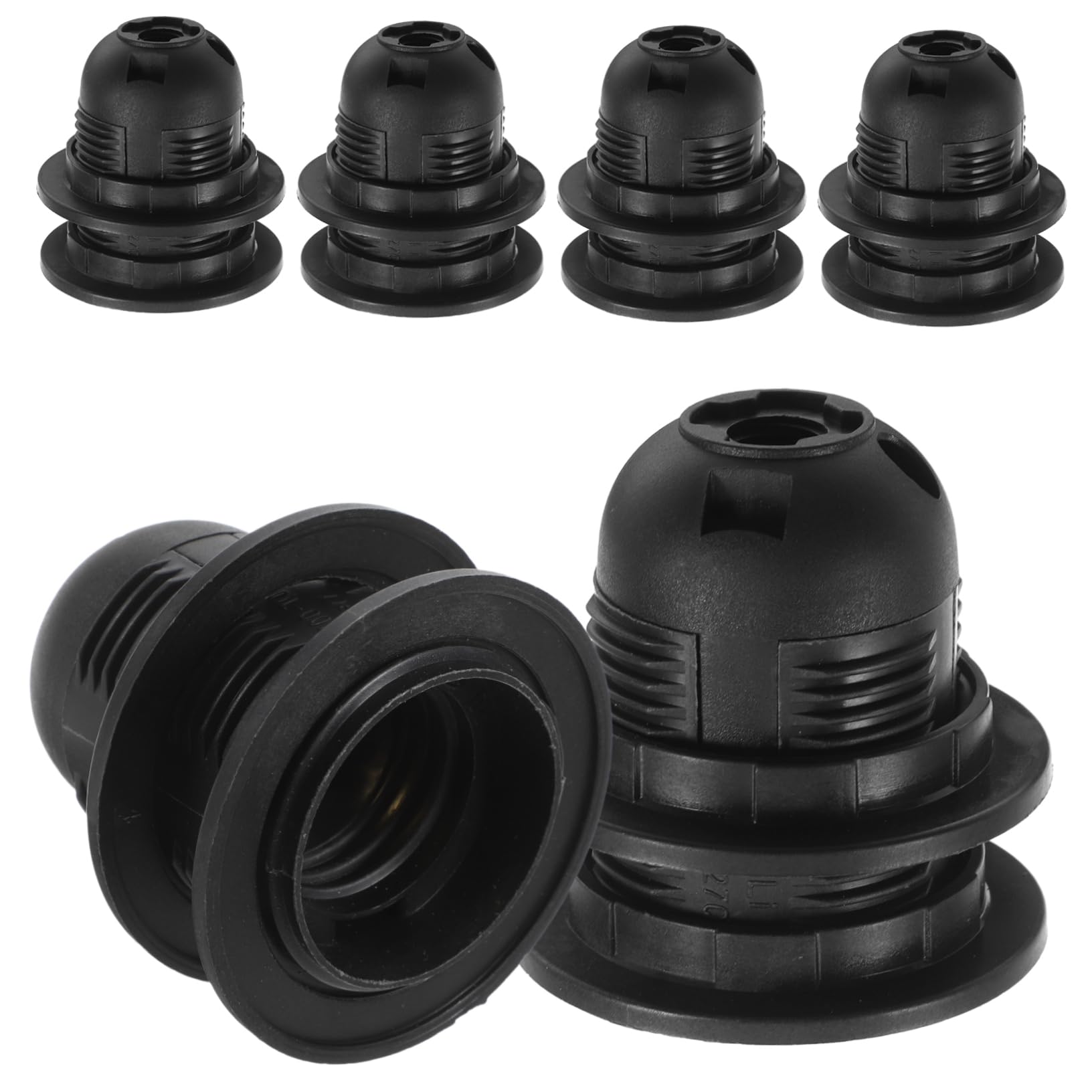 Holibanna 10piezas Portalámparas De Porcelana Portalámparas De Repuesto Casquillo De Rosca Individual Cable Para Bombilla Sin Llave Para Iluminación De Techo