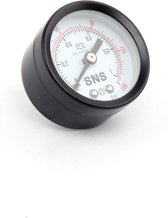 Sns منظم ضغط الهواء خيط الإناث 1/8 Npt 0-150 Psi قابل للتعديل ، قوس ، مع مقياس Ar2000-n01