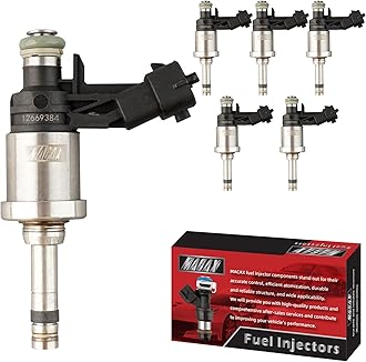 Set of 6 Fuel Injectors FJ994 12669384 Replacement Compatible with Buick Camaro Allure LaCrosse 2010-2011 Enclave Traverse Acadia 2009-2011 Cadillac CTS STS 2008-2011 3.6L - Replaces 12611545