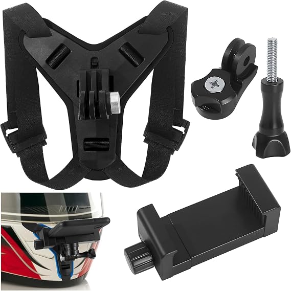 Coverzone Uzaktan Kumandalı Kask Telefon Tutucu Aksiyon Kamera Aparatı Sürüş, Moto Vlog ve Seyahat için Güçlü Sabitleme Kask Bağlantı Aparatı (Tüm Modeller ile Uyumlu) | X002
